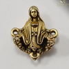 Madonna With Roses Genuine Murano and Antique Gold Rosary  By Ghirelli