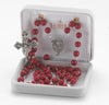 Holy Spirit Red Lava Pewter Rosary