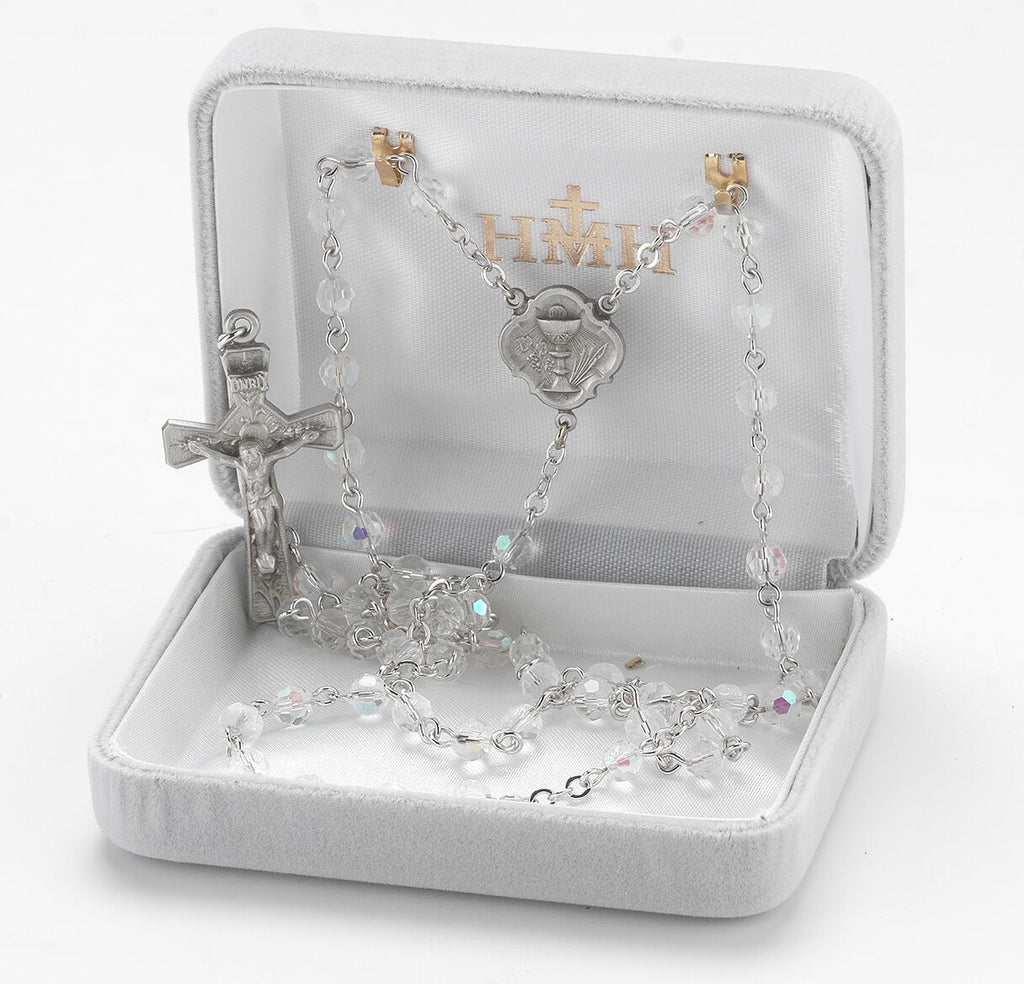 First communion crystal rosary 
