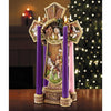 Nativity Advent Cross Candle Holder