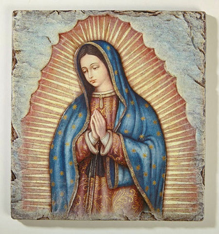 Our Lady Of Guadalupe Icon Plaque By Artist Marco Sevelli