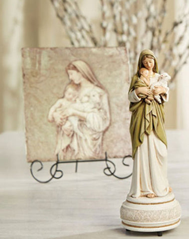 Madonna And Child Musical Figurine By Bouguereau Innocence