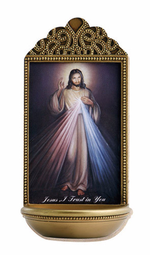 Divine Mercy Of Jesus Holy Water Font For Chapel Or Home