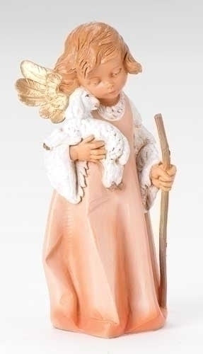 Angel With Lamb And Staff Fontanini Collection 8"H