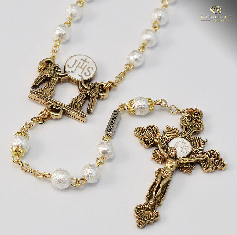 Holy Communion Gold Plated Rosary By Ghirelli
