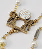 Holy Communion Gold Plated Rosary By Ghirelli