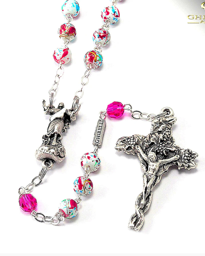 Holy Easter Rosary With Multicolor Beads  ByGhirelli