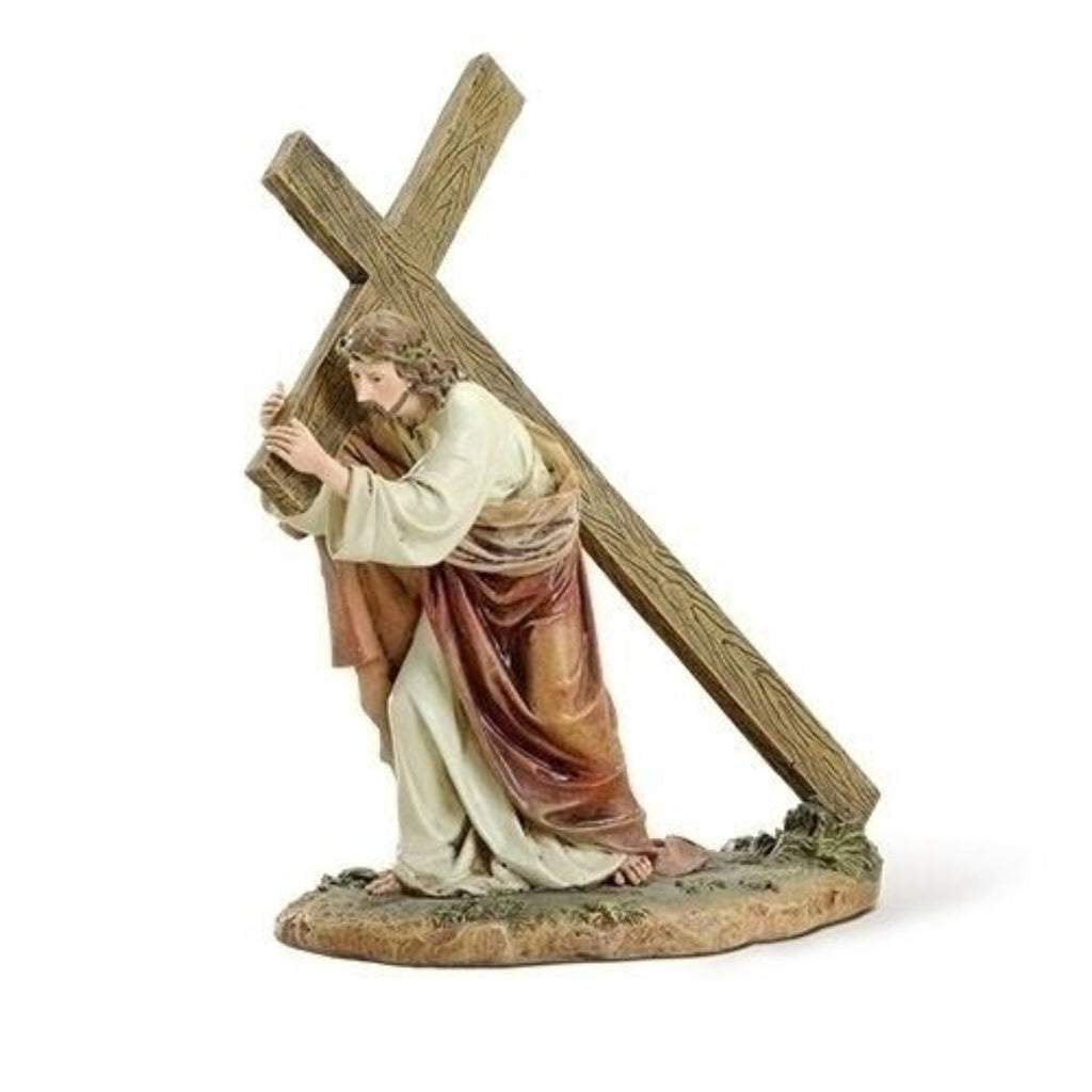 Jesus carrying cross statue