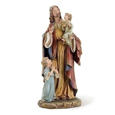 Jesus with the Little Children Christian Statue 10" Tall