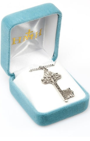 Sterling Silver Key of Heaven Medal