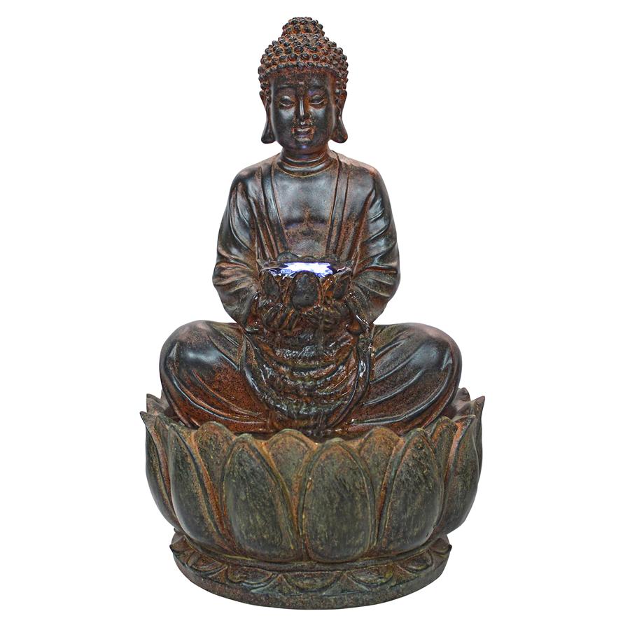 Serenity Buddha Sculptural Meditation Fountain For Home Or Garden