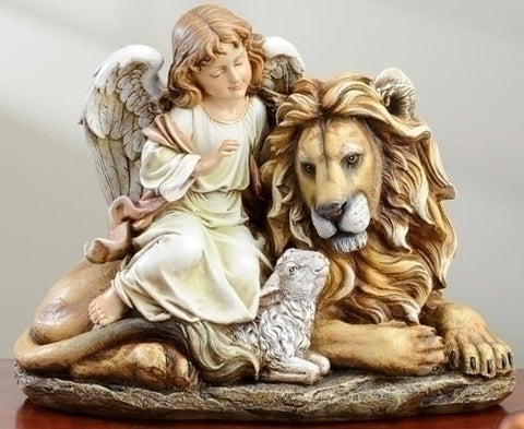 Angel With Lion And Lamb Live in Peace And Harmony