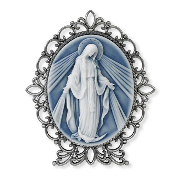 Madonna Our Lady of Grace Cameo Desk Plaque
