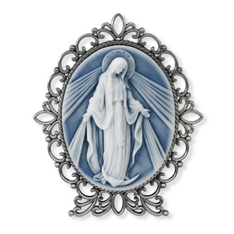Madonna Our Lady of Grace Cameo Desk Plaque