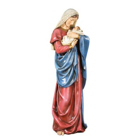 Madonna and Child Mother Kiss Large Statue