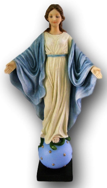 Madonna Our Lady of Smiles religious Statue  in full color - Veronese Collection