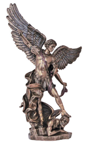 Saint Michael the Protector Statue 14.5" Large Size Catholic Figure