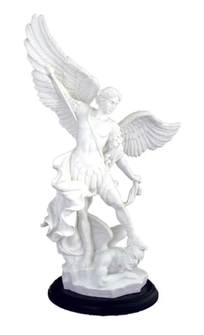 Saint Michael Archangel Staute On Base