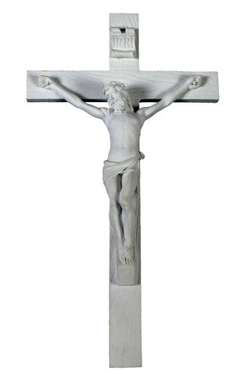 Jesus INRI White Wall Crucifix     Veronese collection