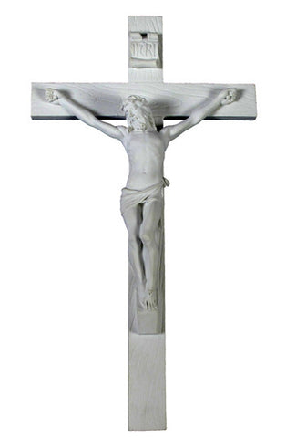 Jesus INRI White Wall Crucifix     Veronese collection