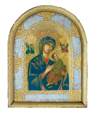 Our Lady of Perpetual Help Florentine Icon Hand Made In Italy