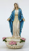 Madonna Our Lady of Grace Holy Water Font With Roses
