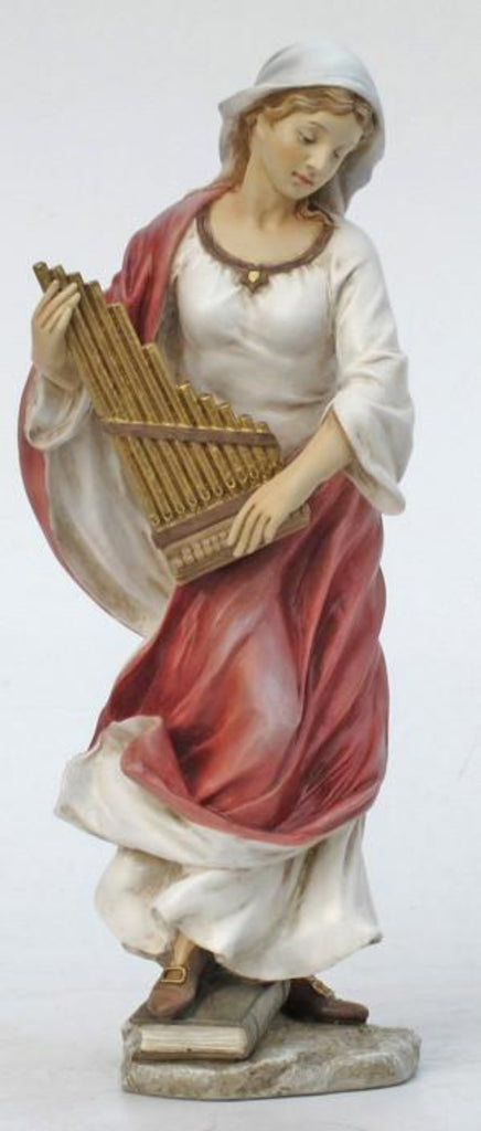 Saint Cecilia hand painted statue