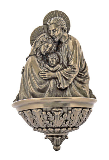 Holy Family Water Font Cold Cast Bronze