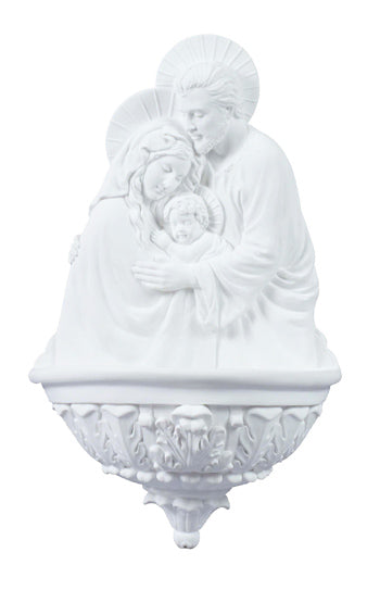 Holy Family Water Font  Elegant White Church Chapel Or Home Prayers