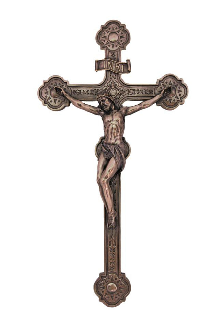 Bronze wall crucifix veronese collection