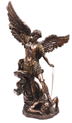 Saint Michael Church Size Statue Ornate Bronze Style Figure  45 Inch