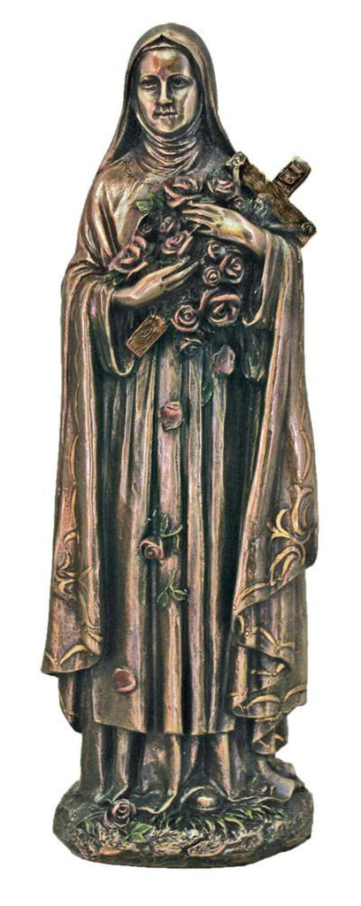Saint Theresa with roses and cross figure