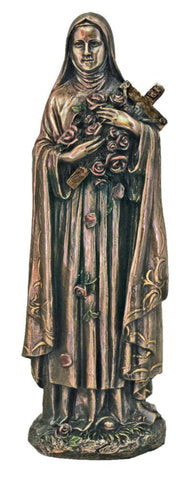 Saint Theresa Holding Cross With Roses Statue