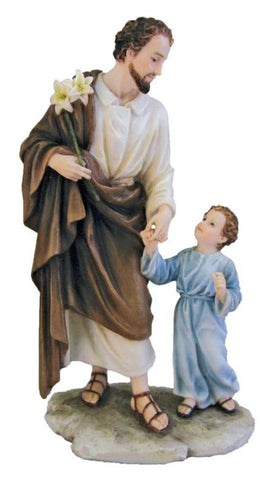 Saint Joseph And Child Jesus Holding Hands Statue  Veronese Collection