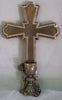 Communion Wall Cross IHS with Grapes Bronze Finish