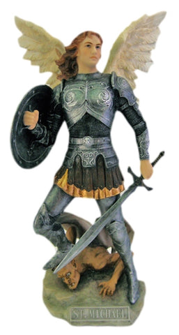 Saint Michael Fighting Satan Statue  Veronese Collection