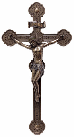 Jesus Wall Cross Cold Cast Bronze  Veronese collection