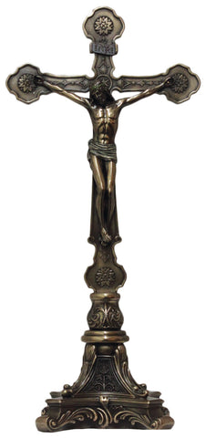 Bronze Style Veronese Standing Altar Cross