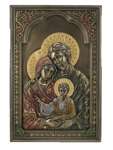 Holy Family Icon Wall Plaque Jesus Mary Joseph