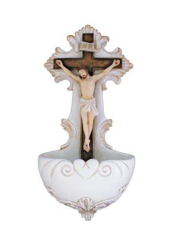 Jesus Crucifixion Holy Water Font