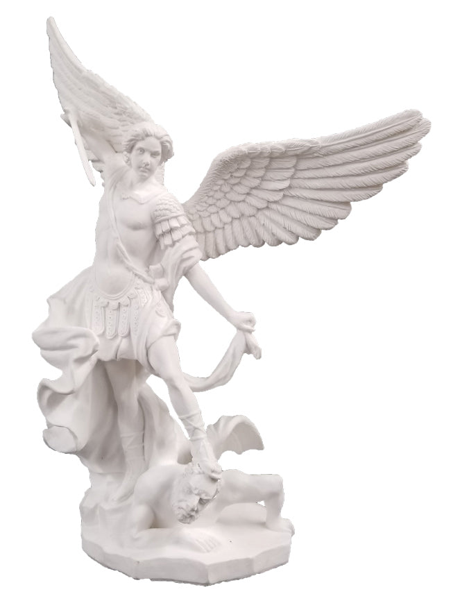 saint Michael statue in white Veronse collection