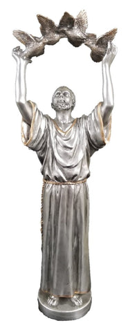 Saint Franics With Rainbow Of Birds Statue Veronese Collection