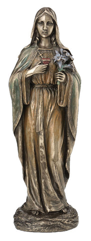 Immaculate Heart of Mary Bronze Style Figure