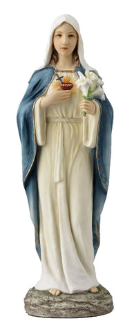 Immaculate Heart of Mary Figure  Hand Painted Exquisite Details