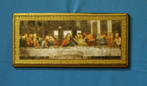 Last Supper Of Jesus Florentine Icon Wood Plaque Italy