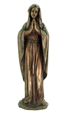 Praying Madonna Bronze Style Statue   Veronese Collection
