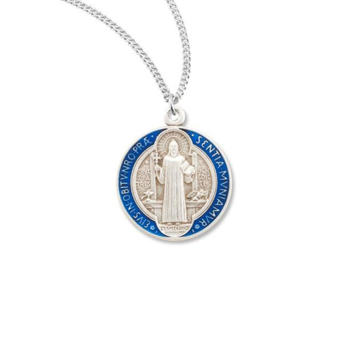 Sterling Silver Saint Benedict Jubilee Medal On Chain