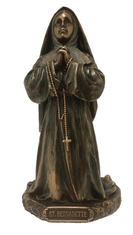 Praying Bernadette Bronze Style Figure  From The Veronese Collection