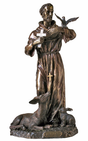 Saint Francis With Animals Statue Large 36 Tall  Veronese Collection