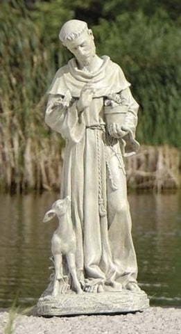 Saint Francis With Fawn Garden Statue